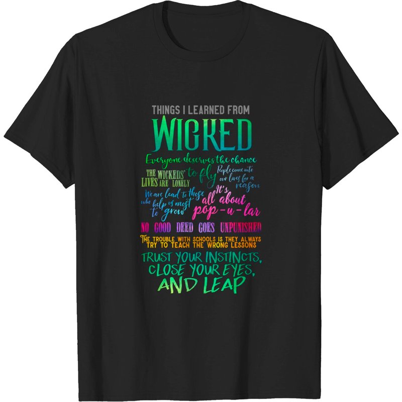 Things I Learned From Wicked Men's T-Shirt — Mens T Shirts