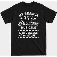 My Brain Is 95% Broadway T-Shirt — Mens T Shirts