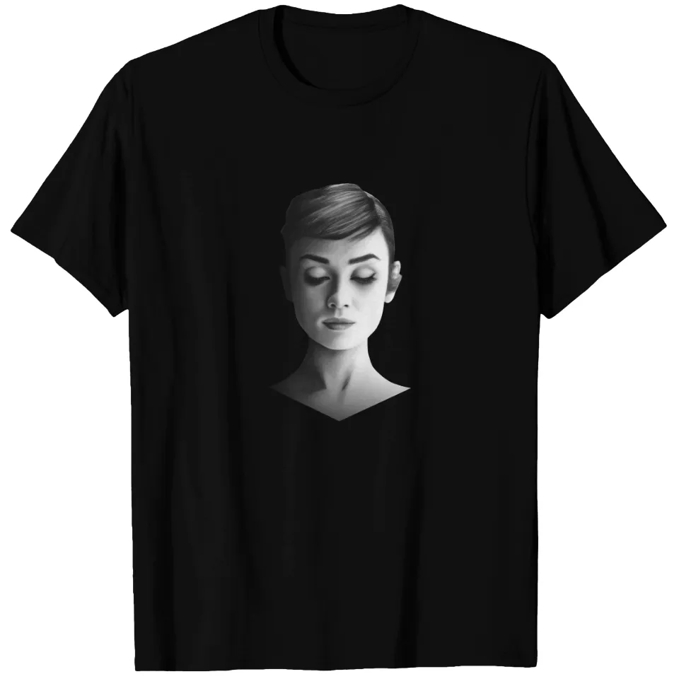 T-shirt pour hommes Audrey Hepburn en noir — T-shirts pour hommes