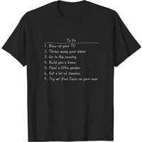 T-shirt Checklist Pipedream Espagnol - John Prine - Noir pour Homme