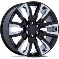 Performance Replicas PR225 Black with Chrome 22x9 Wheels