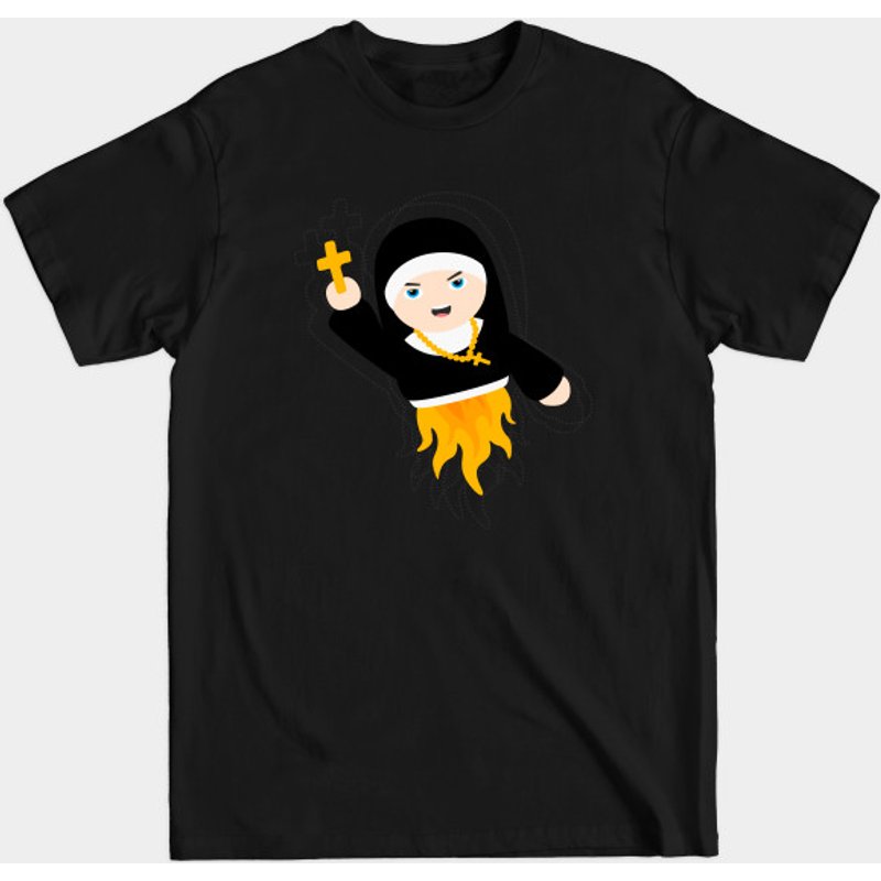 T-shirt Nun avec Superpouvoirs pour hommes - Noir