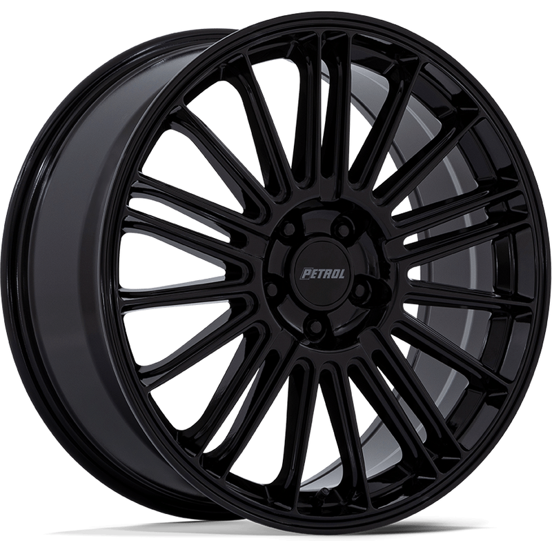 Petrol PE001 P1D Gloss Black 17x8 Wheels with 5x114.3 Bolt Pattern — Wheels & Rims