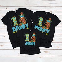 Shaggy Scooby Doo Dog Birthday Cartoon Family Matching T-Shirt