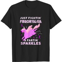 T-shirt Fibromyalgie Licorne Pétant des Étoiles pour Hommes — T-shirts pour hommes