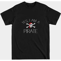 T-shirt Noir Oui, Je Suis Un Pirate pour Hommes — T-shirts pour hommes