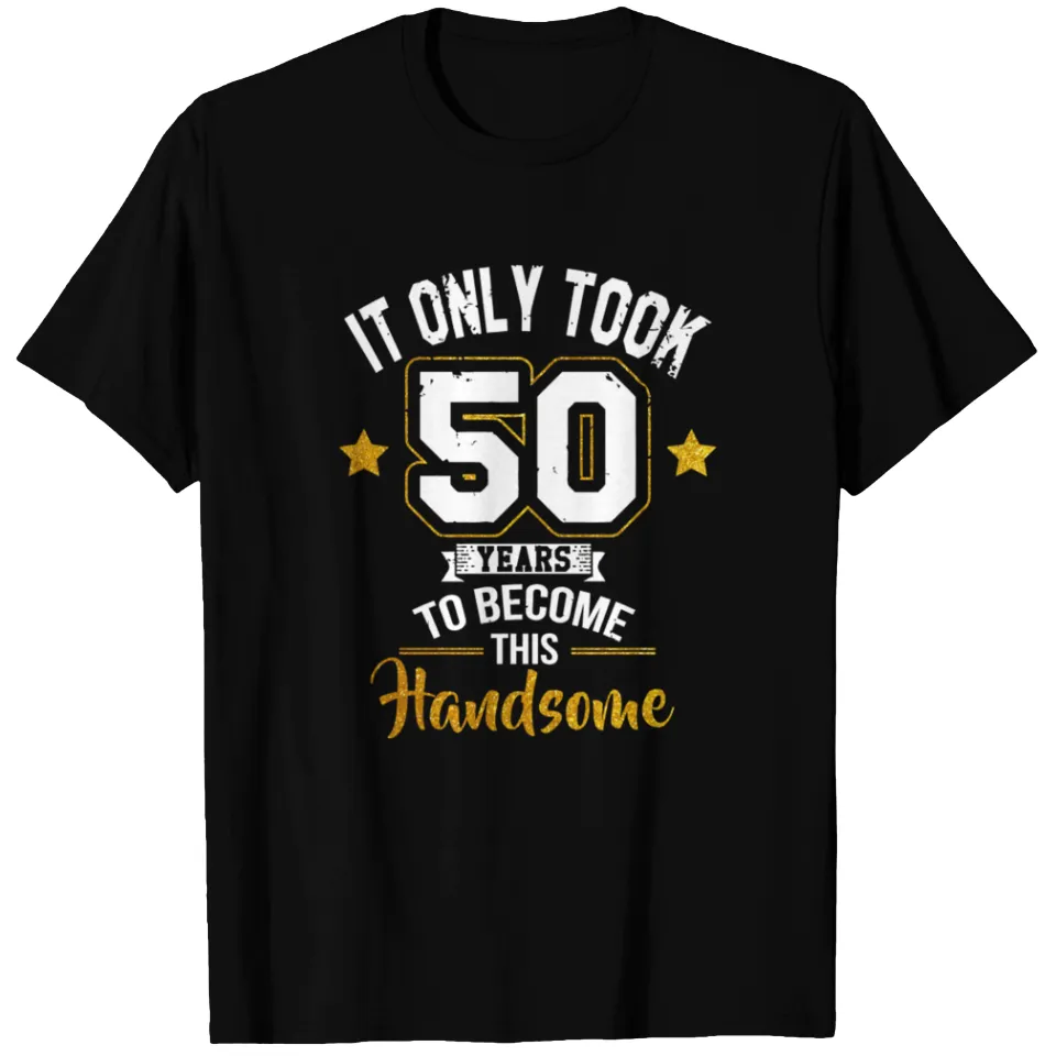 T-Shirt pour homme 50e anniversaire Dad en noir — T-shirts pour hommes