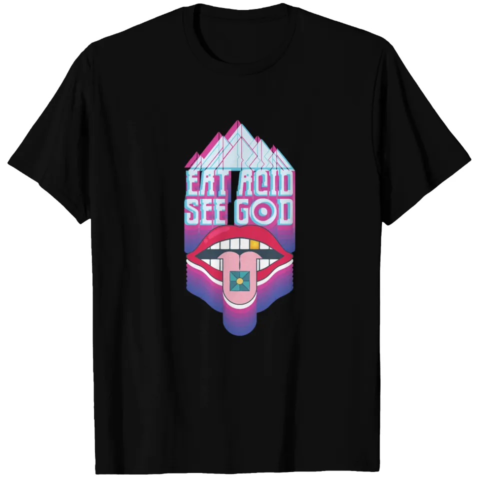 T-shirt graphique Acid Eat Acid See God pour hommes — T-shirts pour hommes