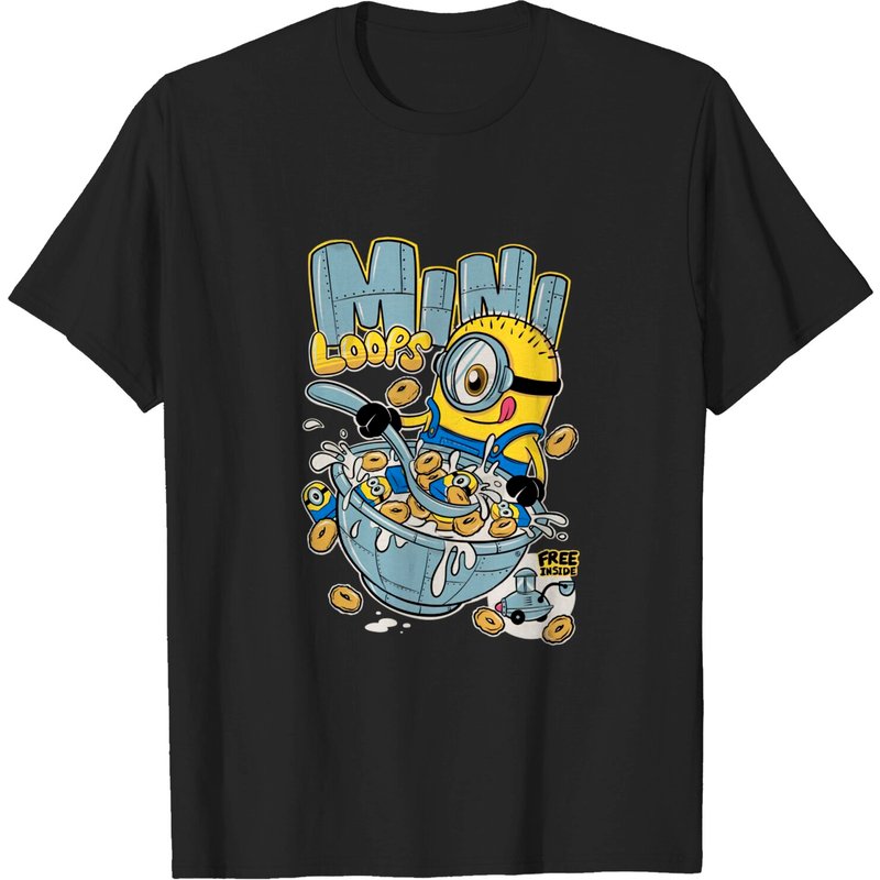 T-shirt Mini Loops Cereal Box pour hommes - Noir — T-shirts pour hommes