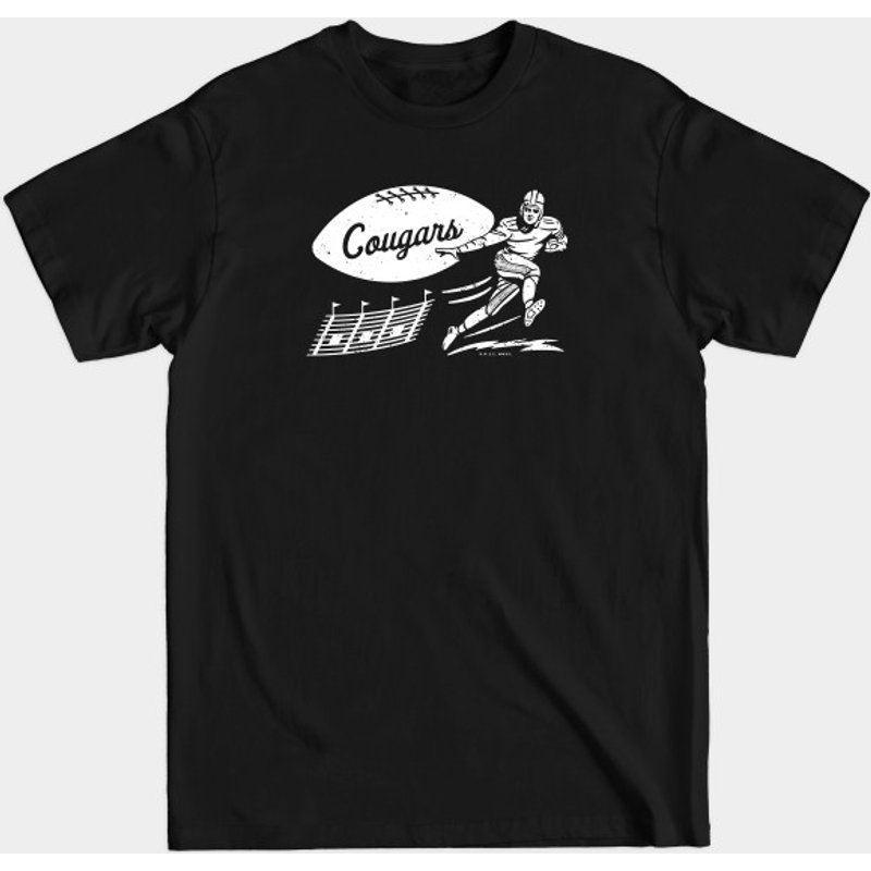 T-shirt Vintage Football Collégial Houston Cougars pour Hommes — T-shirts pour hommes