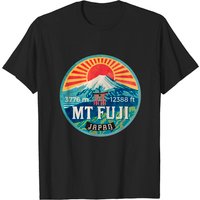 Mt Fuji Vintage Emblem T-Shirt for Men - Black