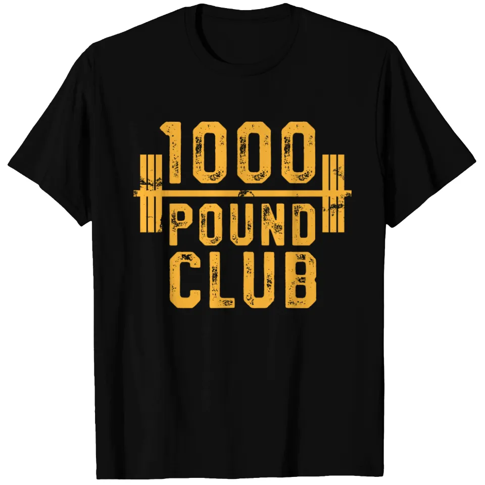 T-shirt 1000 Pound Club pour hommes - Entraînement de force - Noir — T-shirts pour hommes