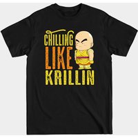 T-shirt Chilling Krillin pour hommes - Noir — T-shirts pour hommes
