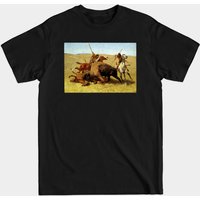 T-shirt Frederic Remington The Buffalo Hunt pour hommes