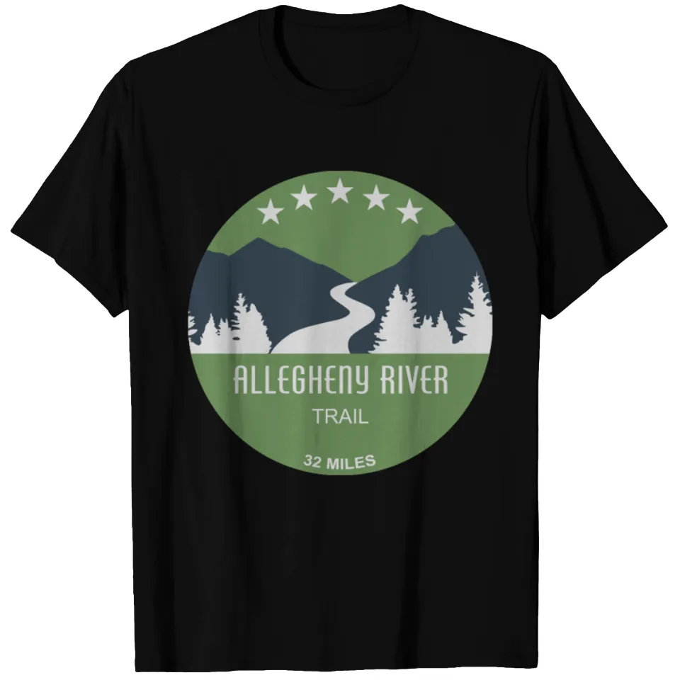 T-shirt pour hommes Allegheny River Trail en noir