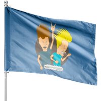 Beavis And Butt-Head House Flag Rock On Faded Portrait
