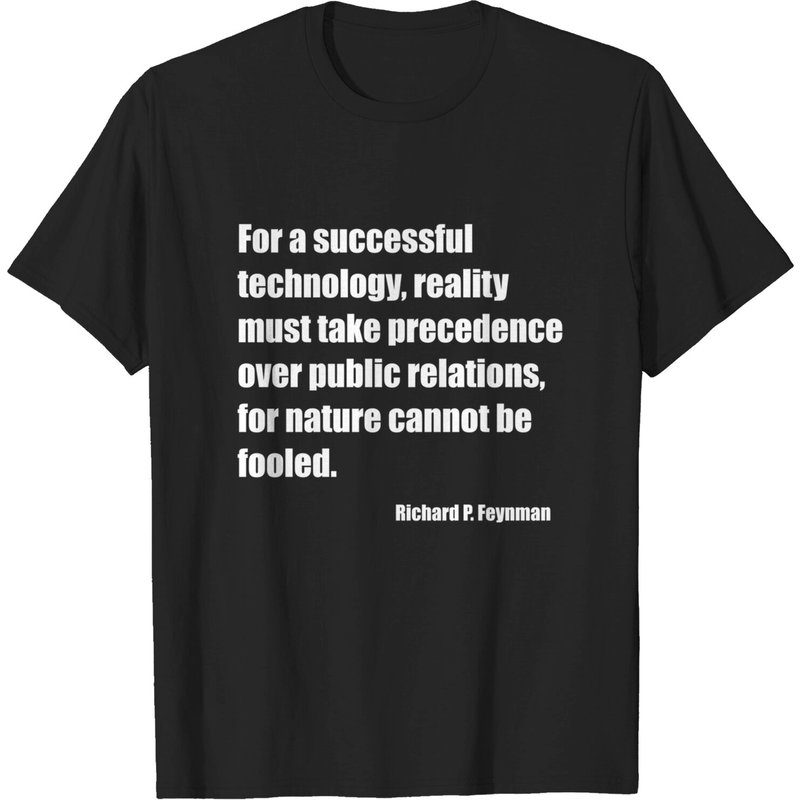 T-shirt Feynman Successful Technology Blanc pour Hommes — T-shirts pour hommes