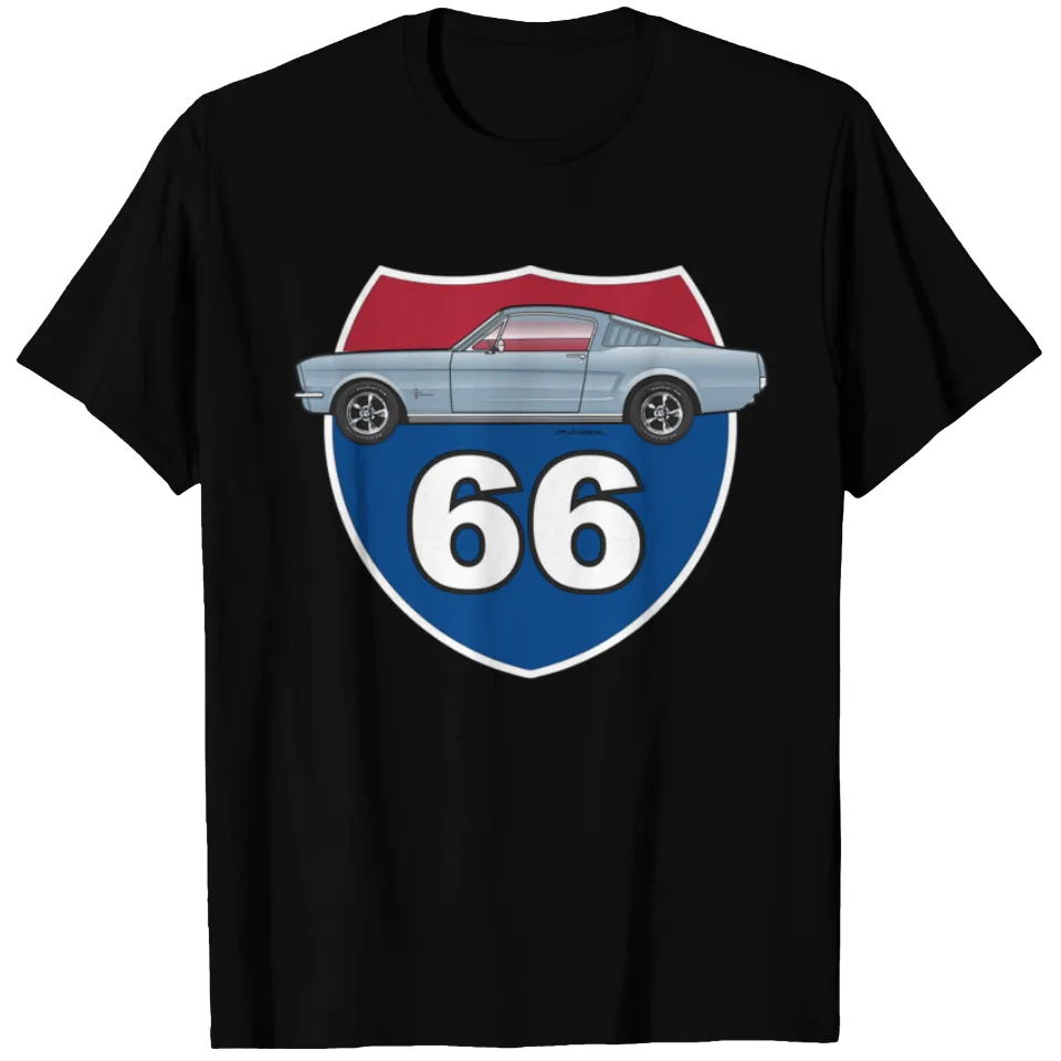 66-Silver Blue - 1966 Fastback Men's T-Shirt — Mens T Shirts