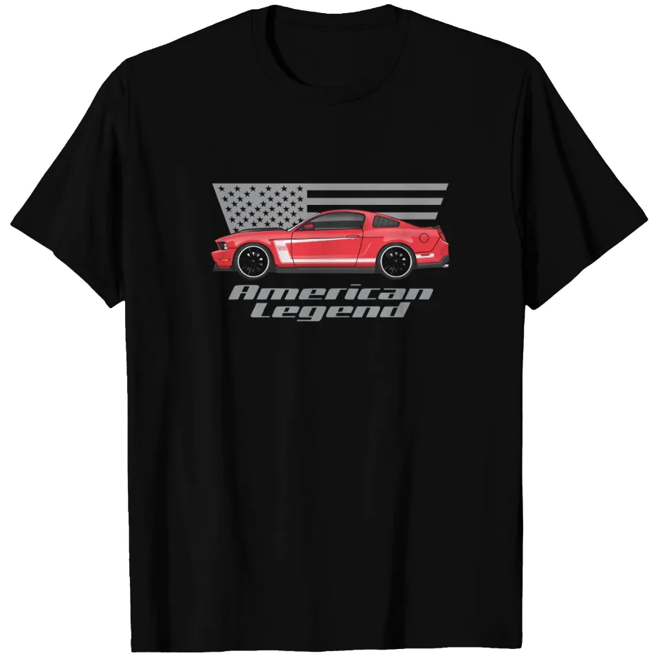 American Legend Red with White - 2012 Boss 302 Men's T-Shirt