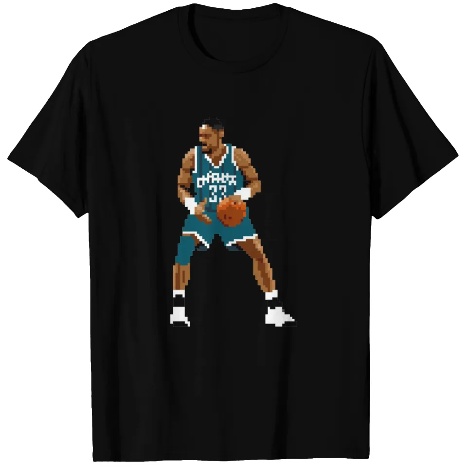 Alonzo Mourning Pixel Post Men's T-Shirt — Mens T Shirts