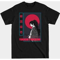T-shirt noir Yoorichi Tsugikuni pour hommes