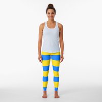 Blue and Yellow Women's Leggings