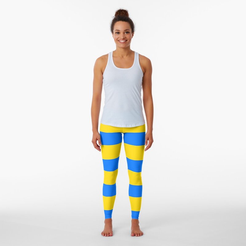 Leggings Bleus et Jaunes pour Femmes — Legging femme