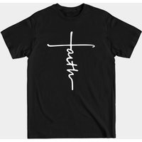 Faith Cross Men's Black T-Shirt — Mens T Shirts