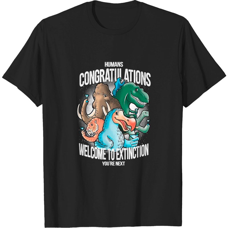 Welcome To Extinction Men's T-Shirt - Black — Mens T Shirts