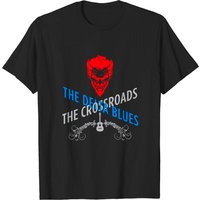 The Delta Blues Crossroads Music T-Shirt for Men - Black