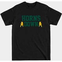 Horns Down Men's T-Shirt - White/Green/Gold — Mens T Shirts