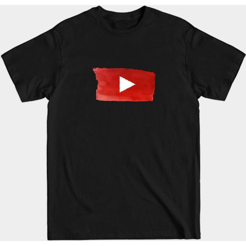 T-shirt pour hommes Youtube Paint en noir — T-shirts pour hommes