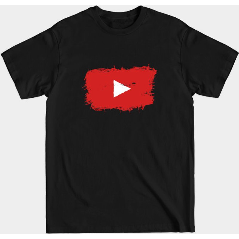 T-shirt pour hommes Youtube Paint en noir — T-shirts pour hommes