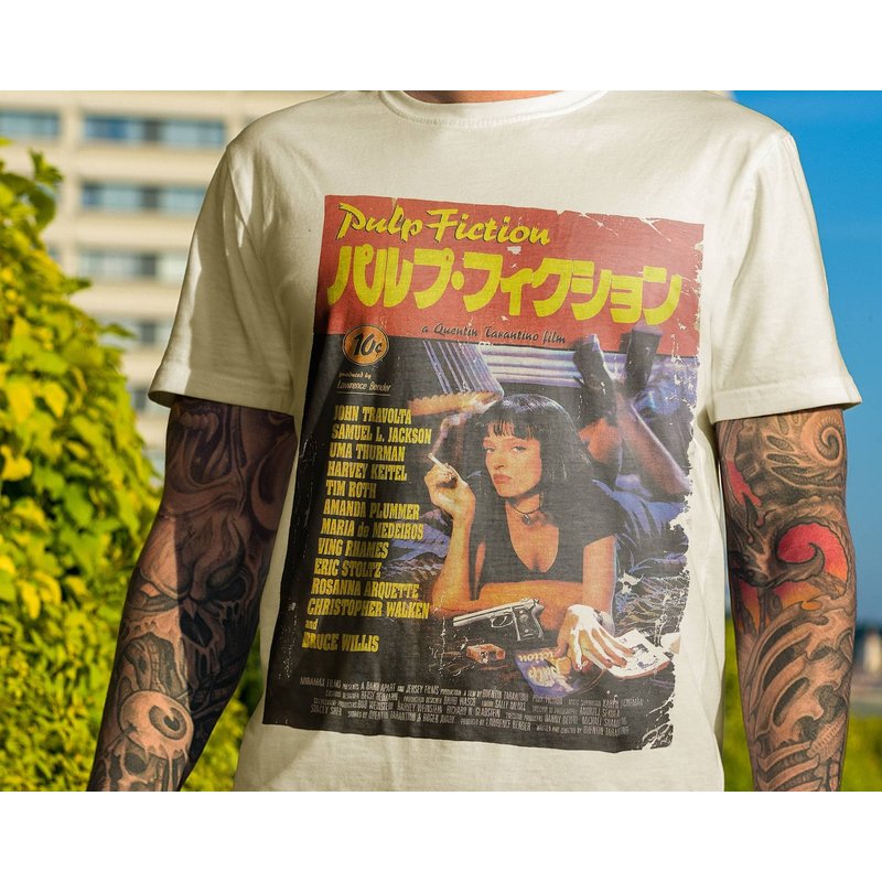 T-shirt pour hommes avec logo japonais de Pulp Fiction
