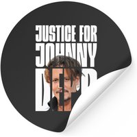 Autocollants Classiques Justice Pour Johnny Depp — Autocollants et stickers