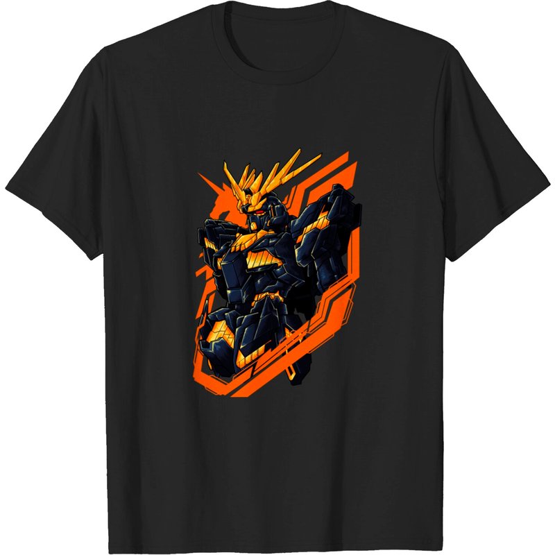 Gundam Banshee Men's T-Shirt in Black — Mens T Shirts