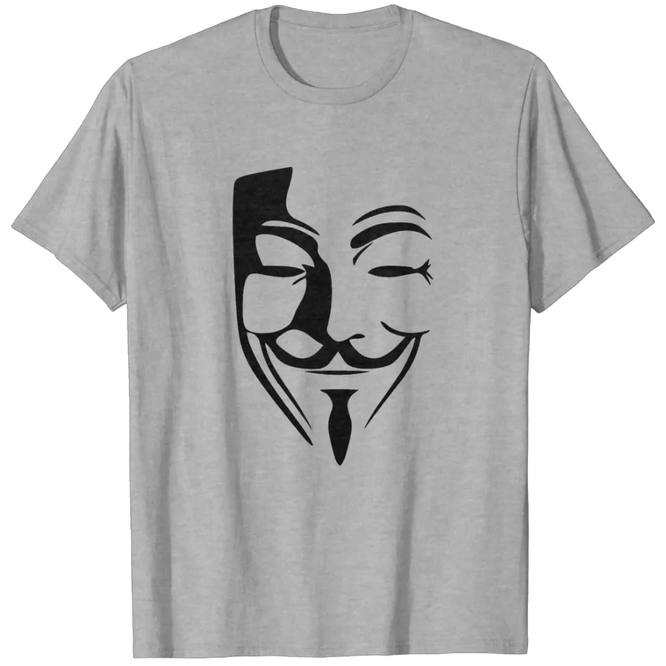 T-shirt Anonymous Face Noir pour Hommes
