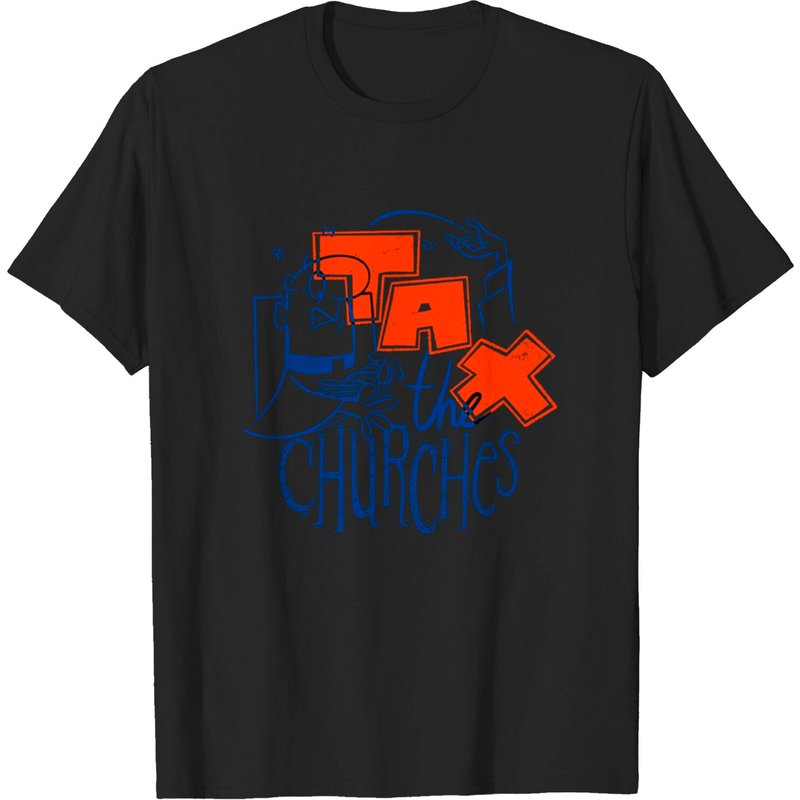 Tax The Churches - Men's Black T-Shirt — Mens T Shirts
