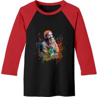 Marvin Gaye V3 Men's Baseball Tee - Black/Red — Mens T Shirts