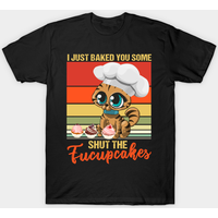 T-shirt pour hommes Shut Up Fucupcakes en noir — T-shirts pour hommes