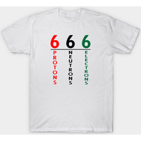 Esoteric 666 Protons Neutrons Electrons Men's T-Shirt — Mens T Shirts