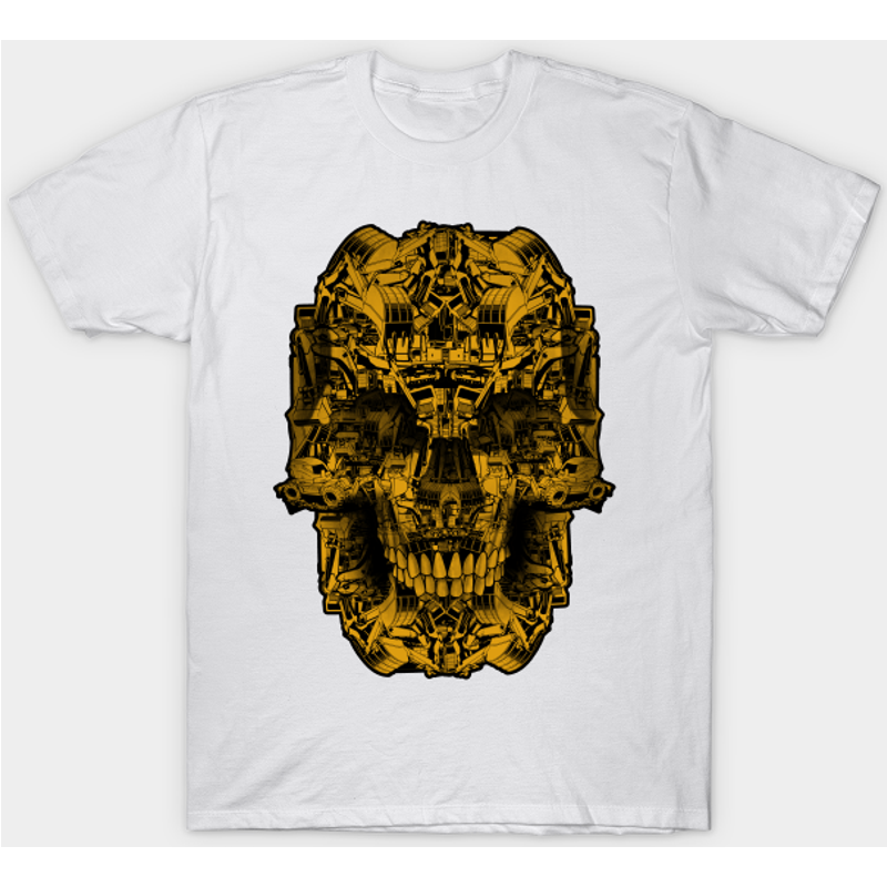 T-shirt pour hommes Heavy Equipment Skull en bleu royal — T-shirts pour hommes