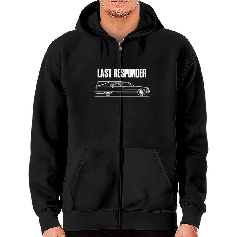 Undertaker Hearse Last Responder Gift Zip Hoodie