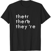 T-shirt Enseignant en Grammaire Anglaise There Their They're pour Hommes — T-shirts pour hommes