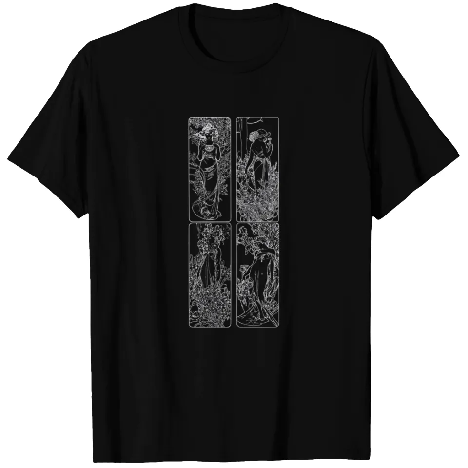 T-shirt Alphonse Mucha Gothique Victorien Art Nouveau pour Hommes — T-shirts pour hommes