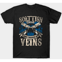 T-shirt pour hommes Scottish Blood Runs Through My Veins — T-shirts pour hommes