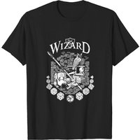 T-shirt pour hommes RPG Class Series: Wizard - Version blanche