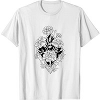 T-shirt pour hommes avec fleurs géométriques en marigold — T-shirts pour hommes