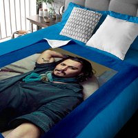 Johnny Depp Classic Baby Blanket in Royal Blue — Baby Blankets