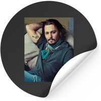 Autocollants Classiques de Johnny Depp - Style Carré